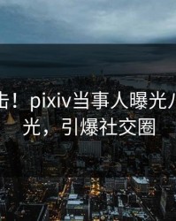 今晨直击！pixiv当事人曝光八卦，曝光，引爆社交圈