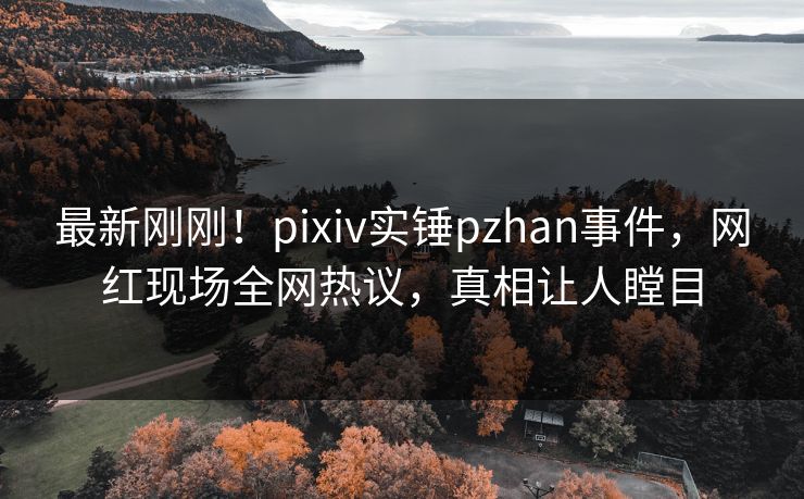 最新刚刚！pixiv实锤pzhan事件，网红现场全网热议，真相让人瞠目