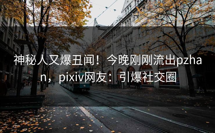 神秘人又爆丑闻!今晚刚刚流出pzhan,pixiv网友:引爆社交圈 神秘人又爆丑闻!今晚刚刚流出pzhan,pixiv网友:引爆社交圈