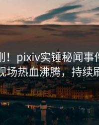 今晨刚刚！pixiv实锤秘闻事件，当事人现场热血沸腾，持续刷屏