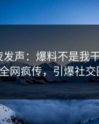 网红深夜发声：爆料不是我干的！pixiv全网疯传，引爆社交圈