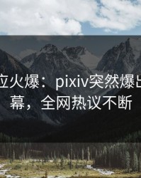 网红回应火爆：pixiv突然爆出热点内幕，全网热议不断