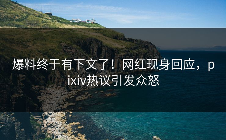 爆料终于有下文了！网红现身回应，pixiv热议引发众怒