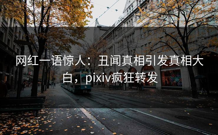 网红一语惊人：丑闻真相引发真相大白，pixiv疯狂转发