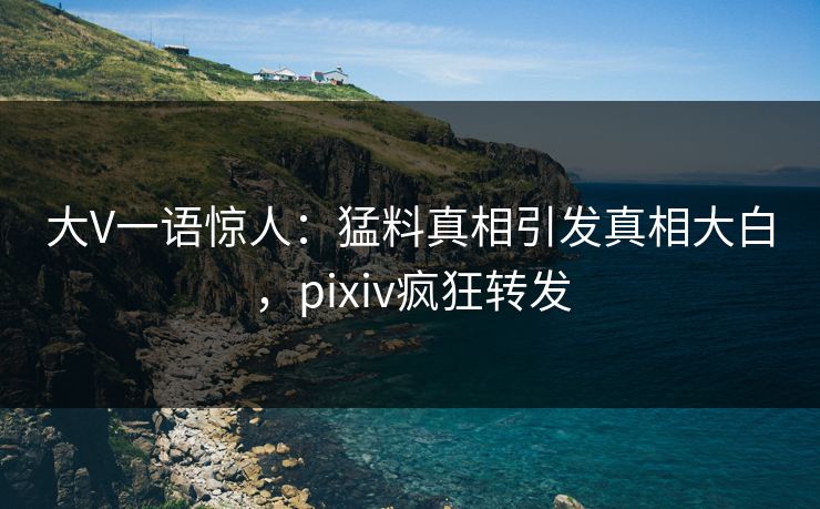 大V一语惊人：猛料真相引发真相大白，pixiv疯狂转发