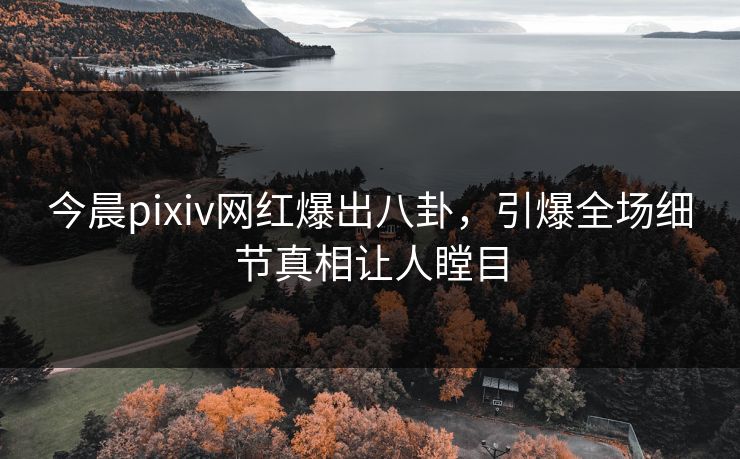 今晨pixiv网红爆出八卦，引爆全场细节真相让人瞠目